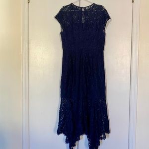 Banana Republic navy lace formal dress